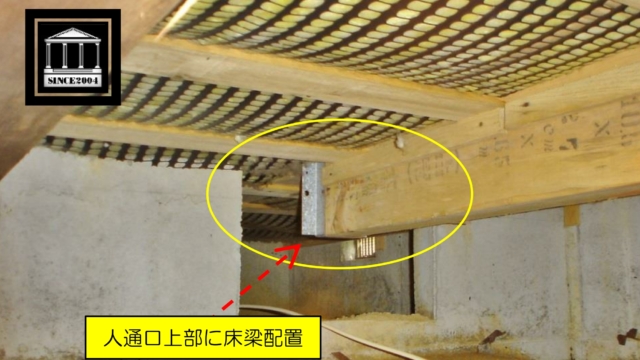 基礎 人通口　配置不良